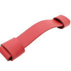 Puxador Fuori 04 - Couro Legítimo - Cor Vermelho