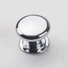 Puxador Guarda Roupa 25mm Diametro Cromado Metálico 2 Un