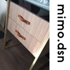 Puxador Hidden 07 - Couro Legítimo - Cor Marsala