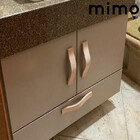 Puxador Hidden 07 - Couro Legítimo - Cor Mogno