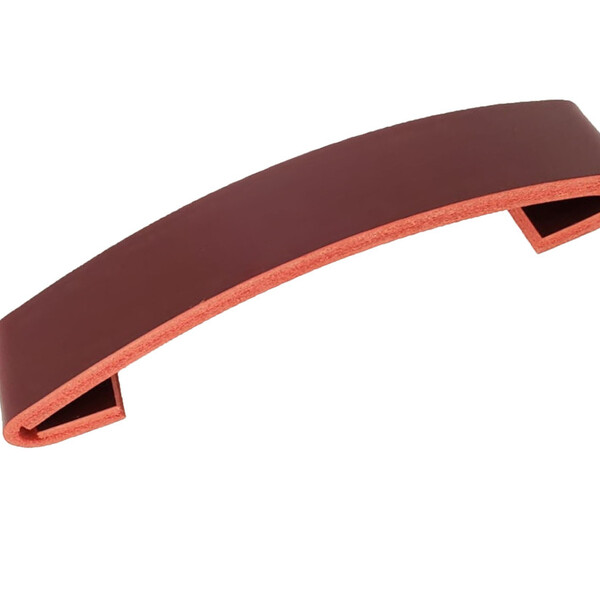 Puxador Hiddo 02  Couro Legítimo  - Cor Marsala