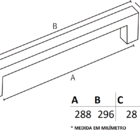 Puxador Il 080 - Escovado - 288mm