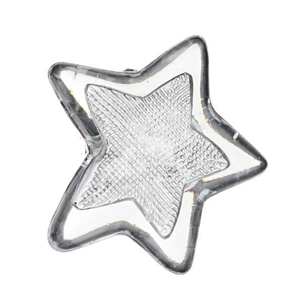 Puxador Infantil de Metal/Resina Estrela Transparente 1 furo 3337 Chiquita Bacana