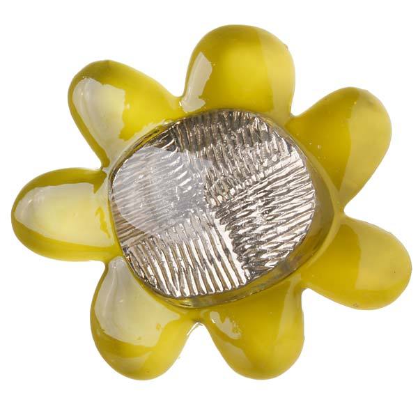 Puxador Infantil de Resina Flor Verde 1 furo 3342 Chiquita Bacana