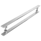 Puxador Inox Escovado Para Porta Pivotante Madeira 80cm