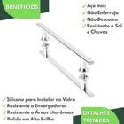 Puxador Inox Para Porta De Correr Vidro Madeira 30cm M.s