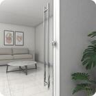 Puxador Inox Para Porta De Correr Vidro Madeira 80cm M.s