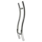 Puxador Inox Para Porta Madeira E Vidro Curvo S 20x30cm H27