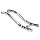 Puxador Inox Para Porta Madeira E Vidro Curvo S 20x30cm H27