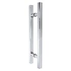 Puxador Inox Para Porta Madeira E Vidro Quadrado 40x60cm H05