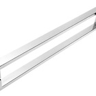Puxador Inox Para Porta Madeira E Vidro Retangular U Barra Ch