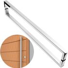 Puxador Inox Para Porta Madeira E Vidro Retangular U Barra Ch