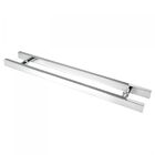 Puxador Inox Para Porta Madeira E Vidro Reto Barra Chata 30x4