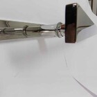 Puxador Inox Para Porta Madeira E Vidro Reto Barra Chata 60x8