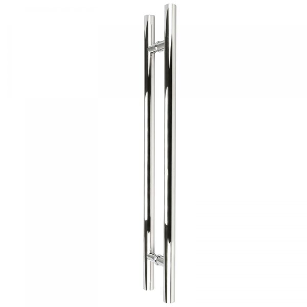 Puxador Inox Para Porta Madeira E Vidro Tubular Redondo 900x1