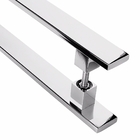 Puxador Inox Para Porta Pivotante Madeira Vidro 2 Metro