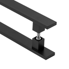 Puxador Inox Preto Para Porta Pivotante Madeira Vidro 100 Cm