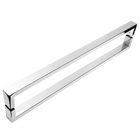 Puxador Inox U Para Porta Pivotante Alto Brilho 80cm