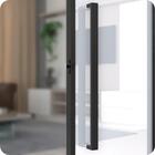 Puxador Inox U Para Porta Pivotante Preto Fosco 50cm