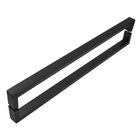 Puxador Inox U Para Porta Pivotante Preto Fosco 90cm