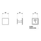 Puxador Jupiter Gold Opaco 25mm - Jador