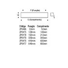 Puxador Ken 320mm Gold Zen Unico