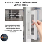 Puxador Linea Alumínio Porta Portao 198mm Branco Udinese