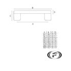 Puxador Liveri Il950 Dourado Escovado 128mm Italy Line