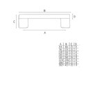 Puxador Liveri Il 950 Dourado Matte Italy 128mm