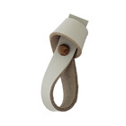 Puxador Nó Parafuso - Couro Legítimo Cinza - Parafuso Marrom