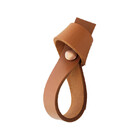 Puxador Nó Parafuso - Couro Legítimo Marrom - Parafuso Rose G