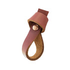 Puxador Nó Parafuso - Couro Legítimo Mogno - Parafuso Rose Go