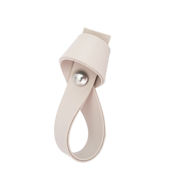 Puxador Nó Parafuso - Textura De Couro Creme - Parafuso Croma