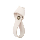 Puxador Nó Parafuso - Textura De Couro Creme - Parafuso Ouro