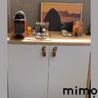 Puxador Nó Parafuso - Textura De Couro Marrom - Parafuso Marr