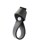 Puxador Nó Parafuso - Textura De Couro Preto - Parafuso Branco