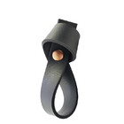 Puxador Nó Parafuso - Textura De Couro Preto - Parafuso Cobre