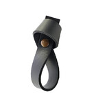 Puxador Nó Parafuso - Textura De Couro Preto - Parafuso Marrom