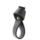 Puxador Nó Parafuso - Textura De Couro Preto - Parafuso Ouro