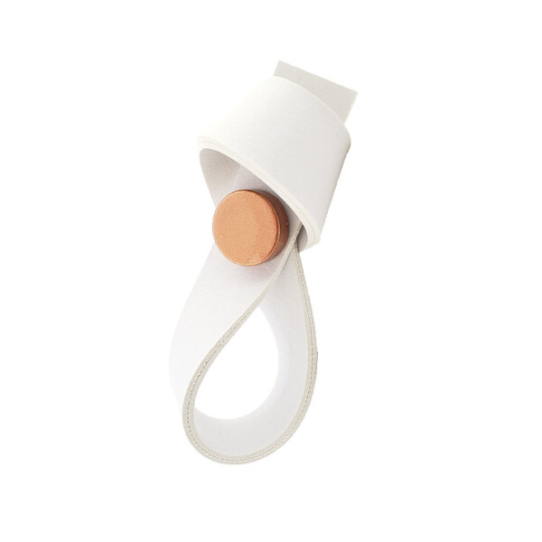 Puxador Nó Tampa - Textura De Couro Branco  - Tampa Cobre