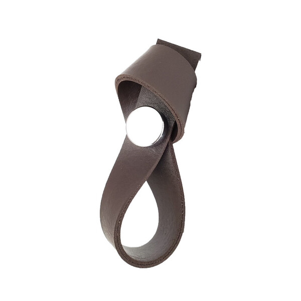 Puxador Nó Tampa - Textura De Couro Marrom Escuro - Tampa Cro