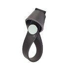 Puxador Nó Tampa - Textura De Couro Preto - Tampa Cromada