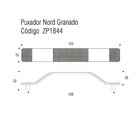 Puxador Nord Granado 160mm Niquel Velho Zen