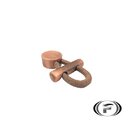 Puxador Oriente Ponto Com Couro Cobre Vecchio Zen Unico