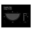 Puxador Paio 64mm Preto Zen Design Zp5426.24