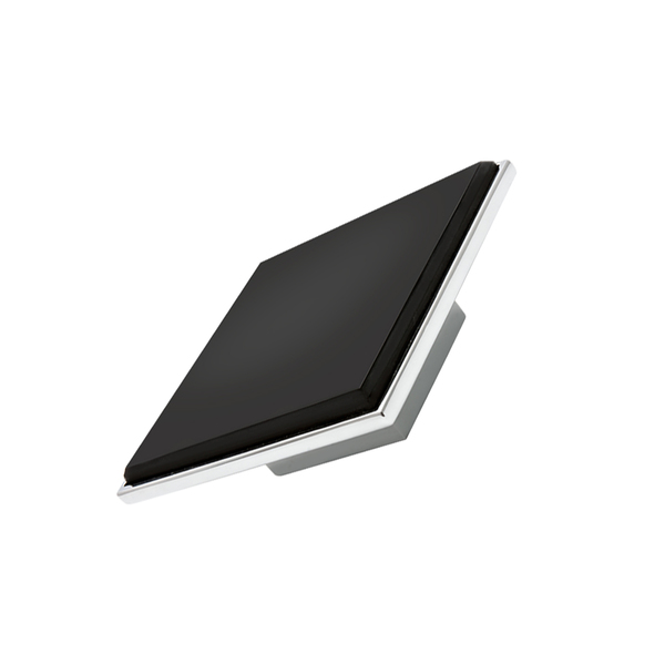 Puxador para Móveis 16mm Zamak Cromado Preto Geris