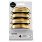 Puxador para Móveis Aço Bronze 64mm 4 Peças Cup Inspire