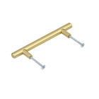 Puxador para Móveis Aço Dourado Escovado 96mm Sara