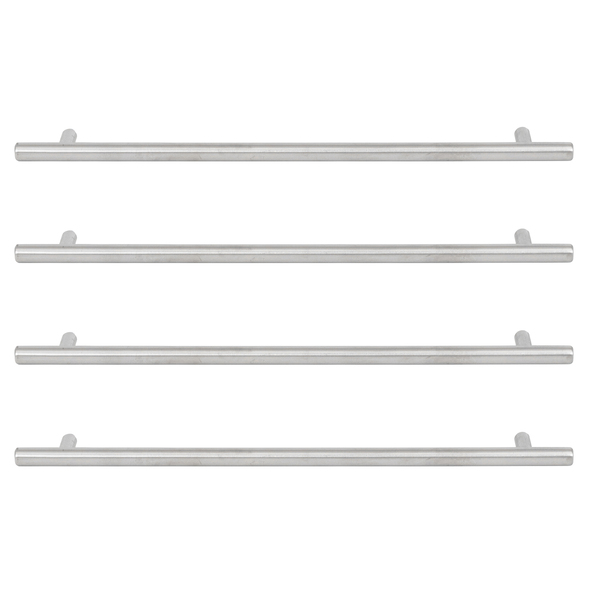 Puxador para Móveis Aço Inox 288mm Alça Prata 4 peças Geris