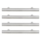 Puxador para Móveis Aço Inox Escovado Prata 96mm Sara